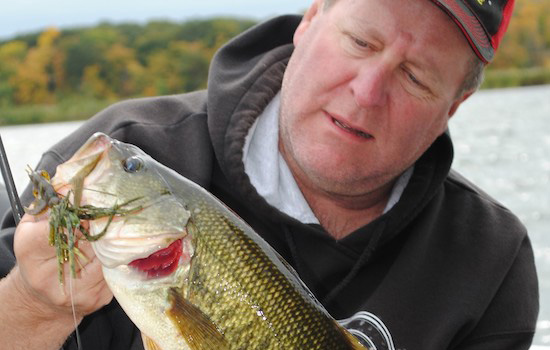 Bob Jensen with a largemouth bass.